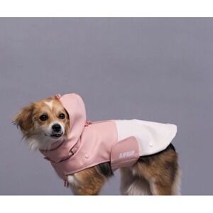 RIFRUF‎ Pink/White Stormhunter Dog Raincoat, Sakura, 8 (XS)